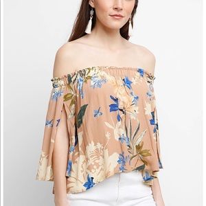 Never worn off the shoulder floral top